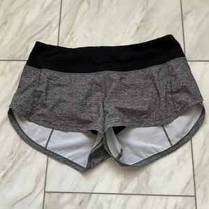 Grey Lululemon 2.5 Speed Up Shorts